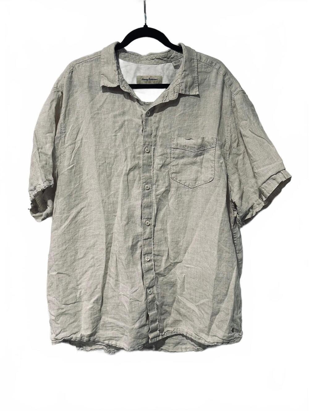 Tommy Bahama beige short sleeve shirt